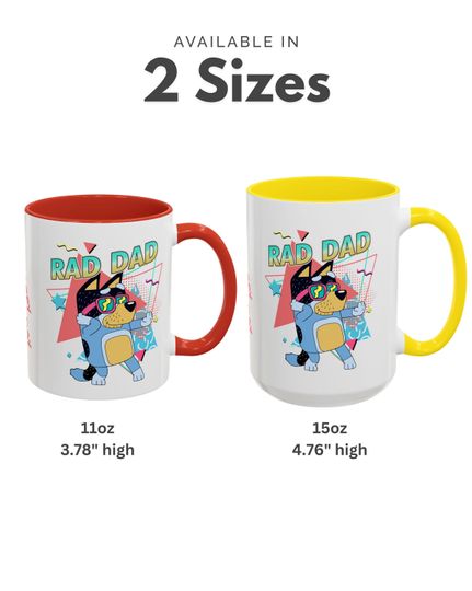 Rad Dad Fathers Day Gift Coffee Mug - BlueyDad Theme