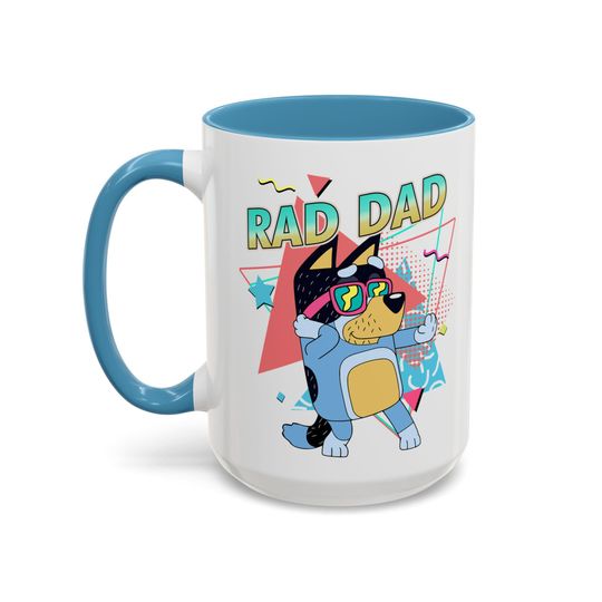 Rad Dad Fathers Day Gift Coffee Mug - BlueyDad Theme