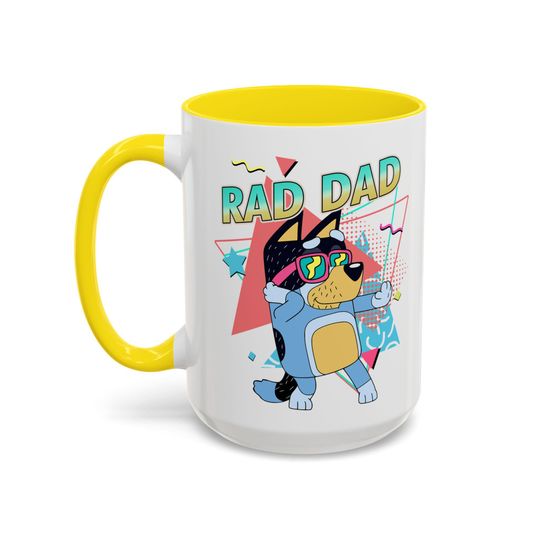 Rad Dad Fathers Day Gift Coffee Mug - BlueyDad Theme