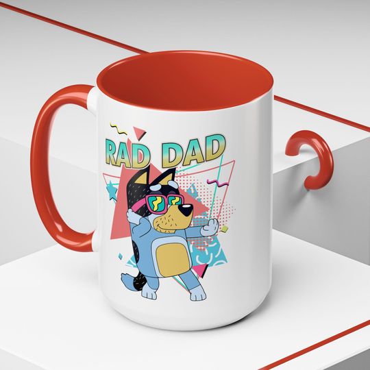 Rad Dad Fathers Day Gift Coffee Mug - BlueyDad Theme