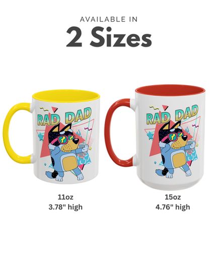 Rad Dad Fathers Day Gift Coffee Mug - BlueyDad Theme