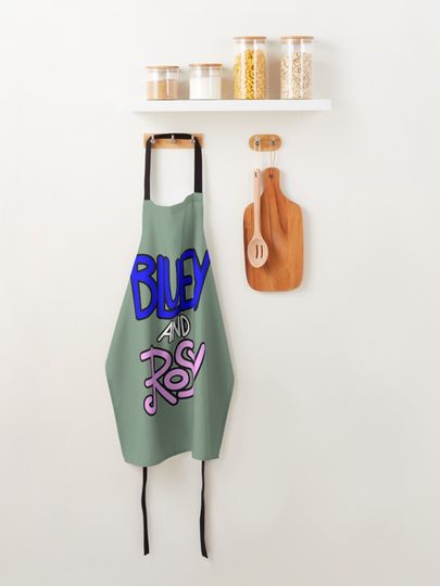 BlueyDad and Rosy log Perfect Apron