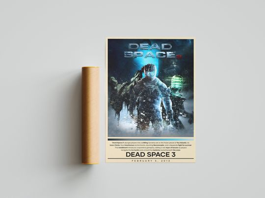 Dead Space 3 Poster | Dead Space Prints | Gaming Poster | 4 Colors | Video Game Poster | Wall Decor Poster | Gamer Gift