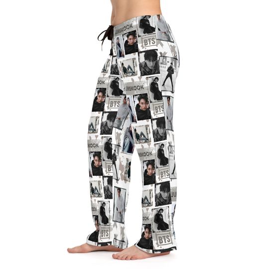 Kpop BTS Jungkook Womens Pajama Pants, kpop pajama pants