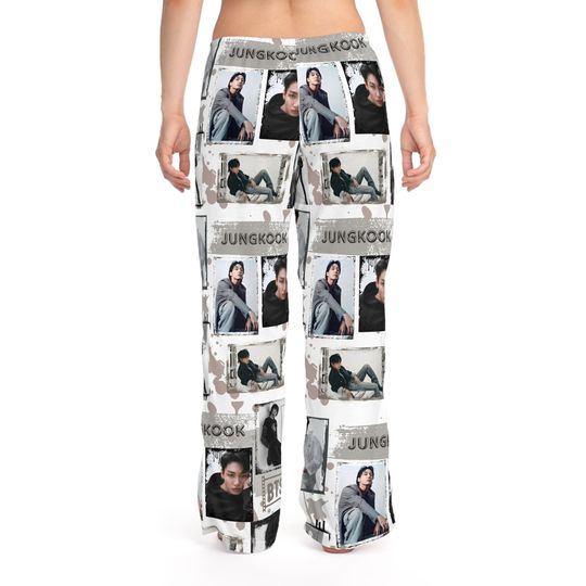 Kpop BTS Jungkook Womens Pajama Pants, kpop pajama pants