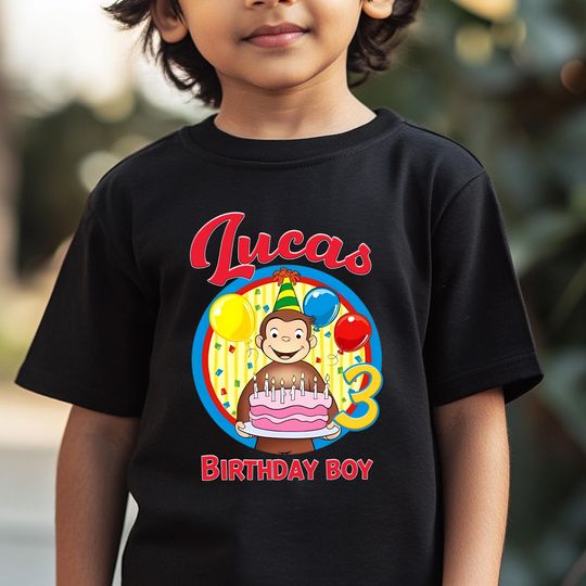 Curious George Birthday Shirt, Personalized Curious George Birthday Shirt, Birthday Matching Shirt, Curious George Family