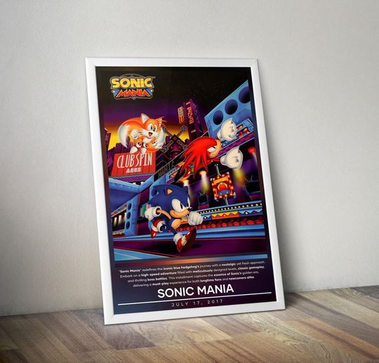 Sonic Mania Poster | Sonic | Gaming Posters | Video Game Posters | Wall Decor Posters