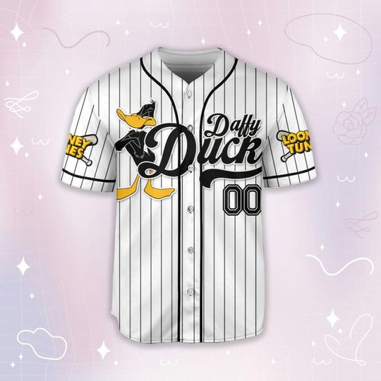 Custom Looney Tune Daffy Duck Simple Baseball, Baseball Team Outfit, Gift for Space Jamz Fans, Tune Squad Jersey, Family Jersey