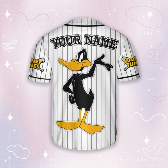 Custom Looney Tune Daffy Duck Simple Baseball, Baseball Team Outfit, Gift for Space Jamz Fans, Tune Squad Jersey, Family Jersey