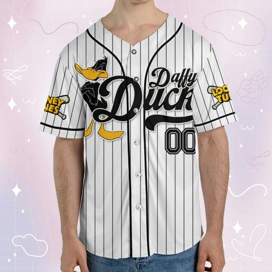Custom Looney Tune Daffy Duck Simple Baseball, Baseball Team Outfit, Gift for Space Jamz Fans, Tune Squad Jersey, Family Jersey