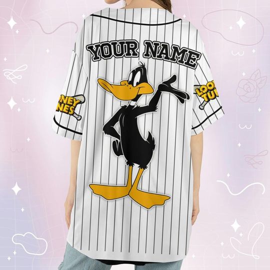 Custom Looney Tune Daffy Duck Simple Baseball, Baseball Team Outfit, Gift for Space Jamz Fans, Tune Squad Jersey, Family Jersey
