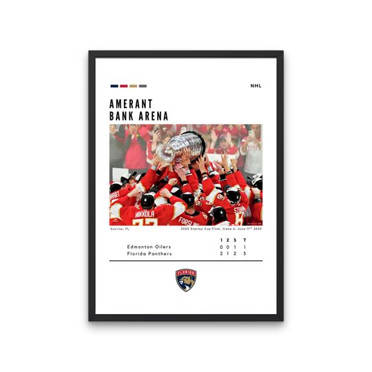 Florida Panthers 2025 Stanley Cup Champions Premium Matte Vertical Poster