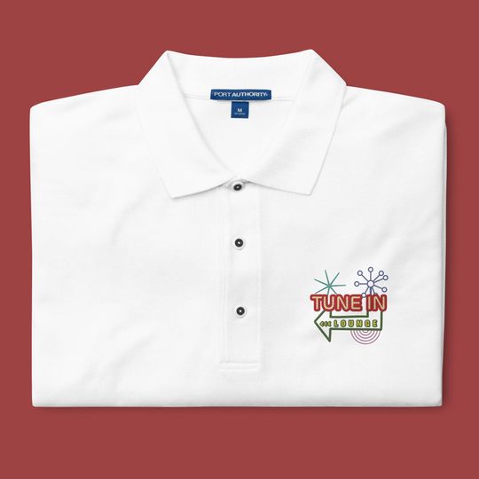 Tune-In Lounge 50's Prime Time Cafe Embroidered Polo