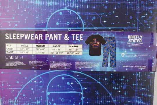 Disney Mickey Mouse Pajama Set Men Large Tee Microfleece Pajama Christmas HOHOHO