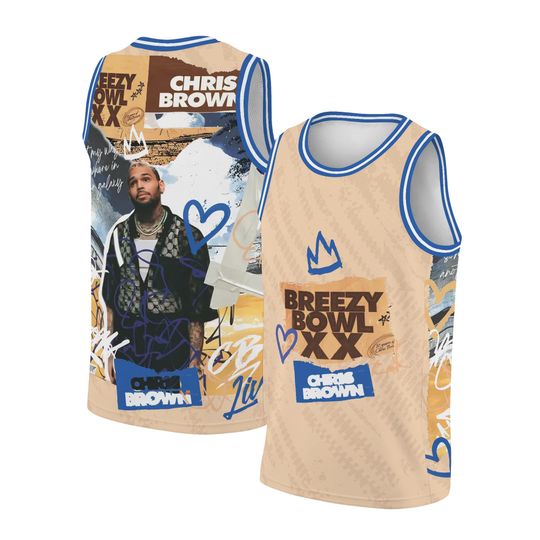 Chris Brown Tour 2025 Baseketball Jersey