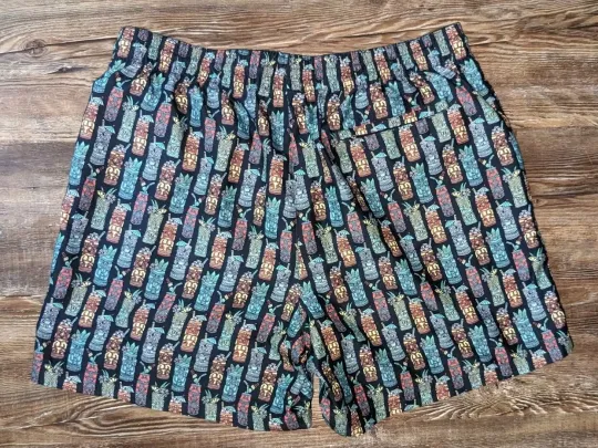 Caribbean Swimwear mens 2 piece set swim shorts large & button down shirt Medium