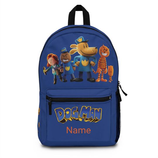 Dog Man Personalized Kids' Backpack - Fun School Bag for Dog Man Fans