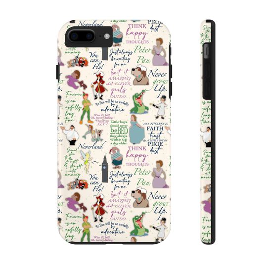 Peter Pan Inspired iPhone Case - Tinkerbell, Wendy, Captain Hook, Smee