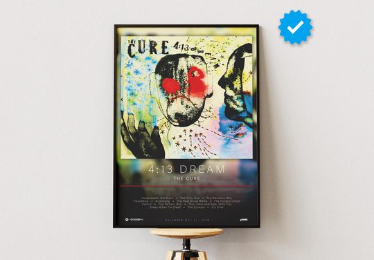 The Cure Poster | 4:13 Dream Poster | Album Poster Prints | Wall Decor Posters | Album Cover | Rock Music Poster