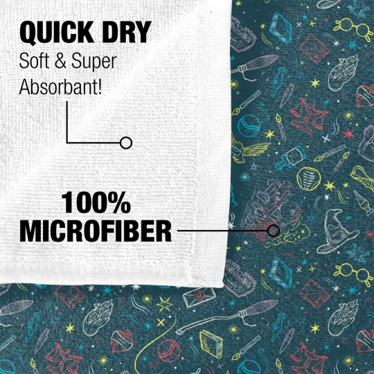 Harry Potter Magical Pattern Officially Licensed Beach Towel 30"x60"