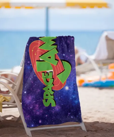 Space Jam SJ Logo Beach Towel 30"x60"