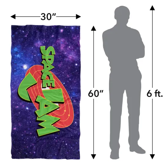Space Jam SJ Logo Beach Towel 30"x60"