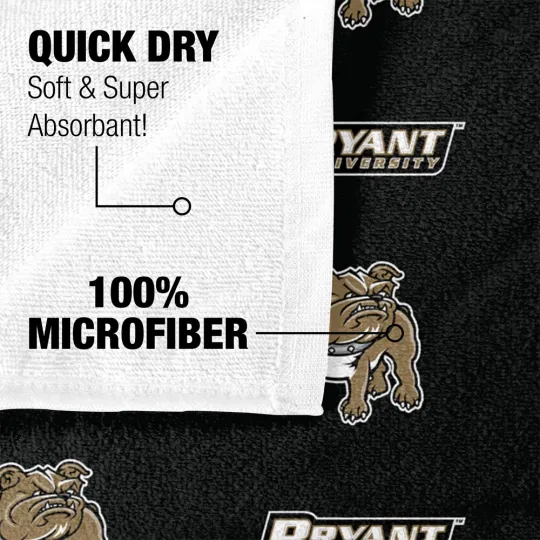 Bryant University Beach Towel/Bath Towel, 30"x60" Logo Pattern