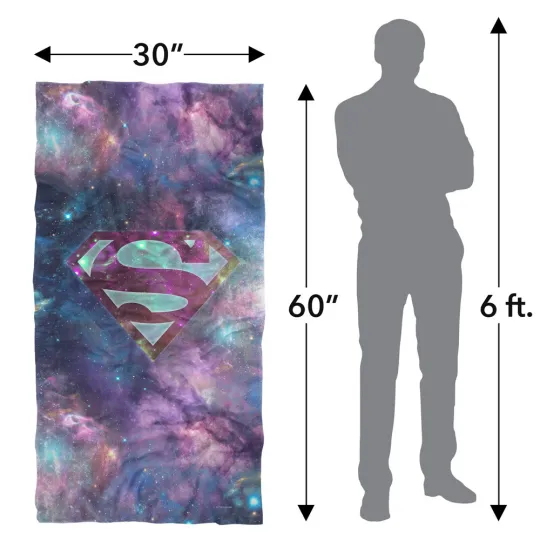 Superman Spaced Out Logo Officially Licensed Beach Towel 30"x60"