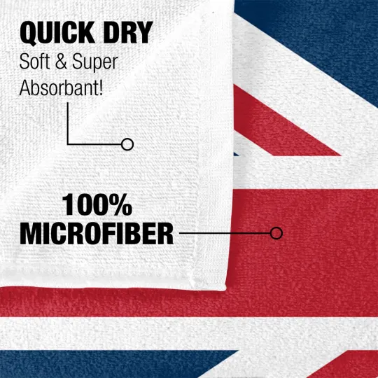 Union Jack Beach Towel, 30"x60", Beach Towel