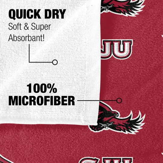 Saint Josephs University Beach Towel/Bath Towel, 30"x60" Logo Pattern
