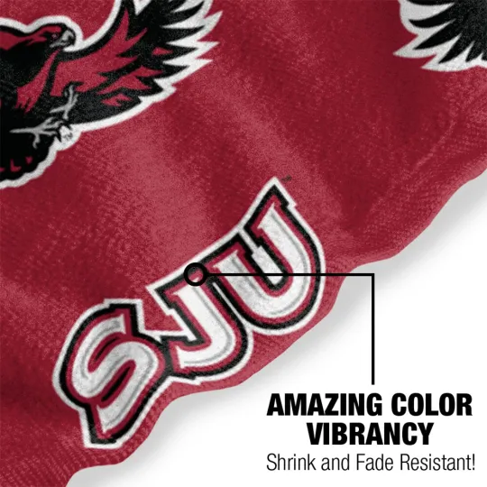 Saint Josephs University Beach Towel/Bath Towel, 30"x60" Logo Pattern