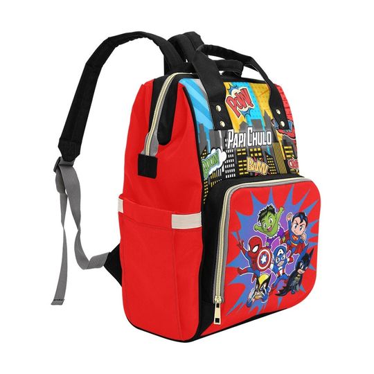 Custom Superhero Diaper Backpack Personalized Diaper Bag