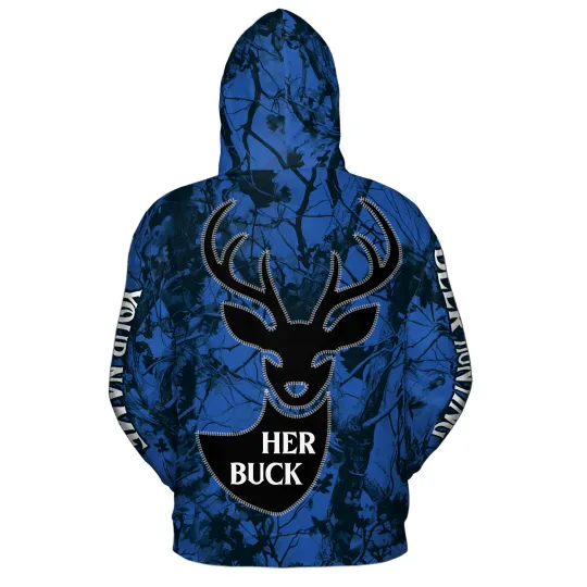 Personalized Deer Couple Hoodie 3D, Deer Lover Hunting Hoodie