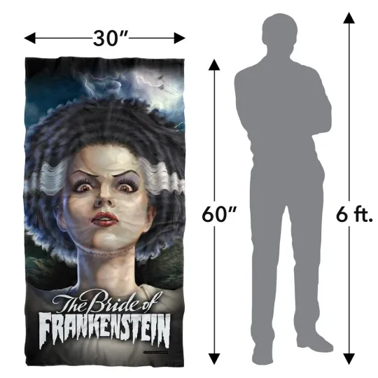 Universal Monsters Beach Towel 30"x60" The Bride Head Microfiber