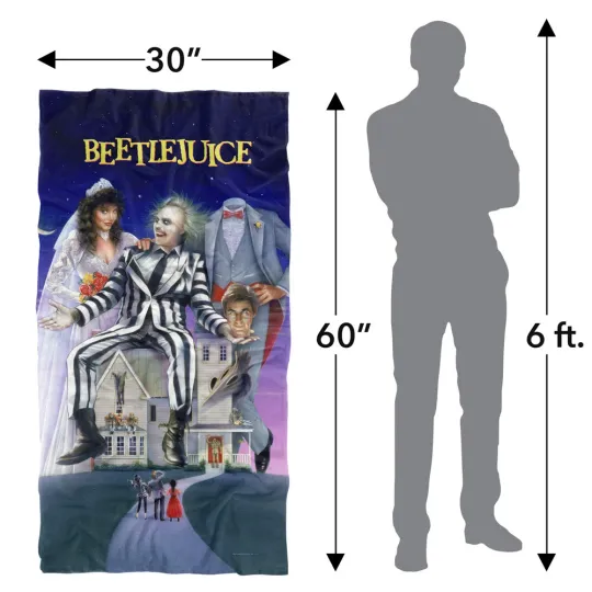 Beetlejuice Poster Officially Licensed Beach Towel 30"x60"
