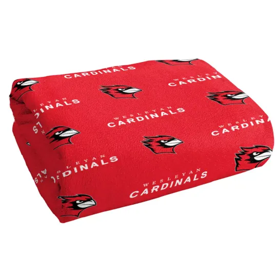 Wesleyan University Beach Towel/Bath Towel, 30"x60" Logo Pattern