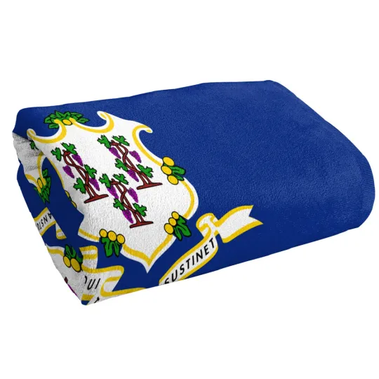 Connecticut Flag Beach Towel, 30"x60" Beach Towel