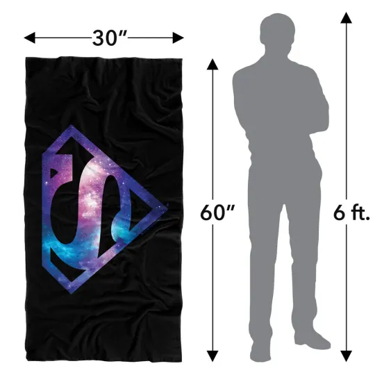 Superman Galaxy Shield Officially Licensed Beach Towel 30"x60"