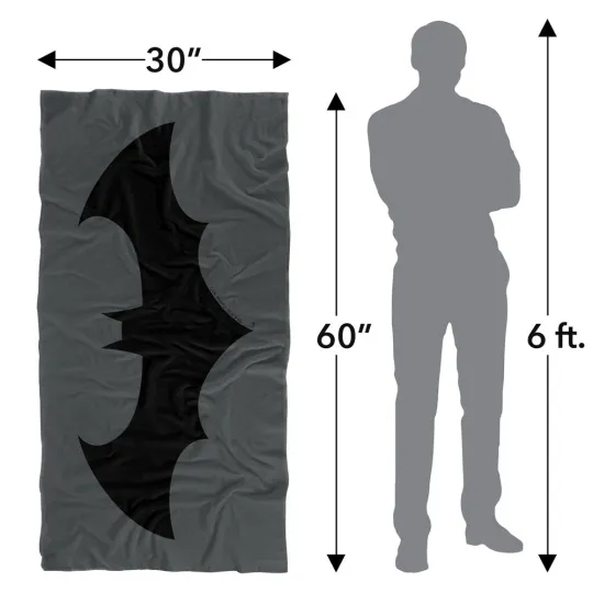 Batman Hush Logo Grey Officially Licensed Beach Towel 30"x60"