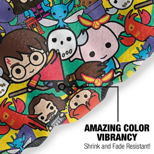 Harry Potter Hero Chibi Collage Officially Licensed Beach Towel 30"x60"