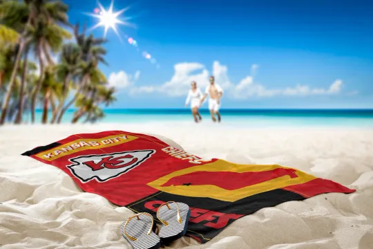 Northwest football Kansas City Chiefs State Line Beach Towel