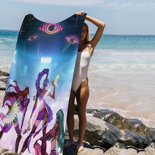 Popular Anime K-Pop D-Demon Hunters Microfiber Beach Towel