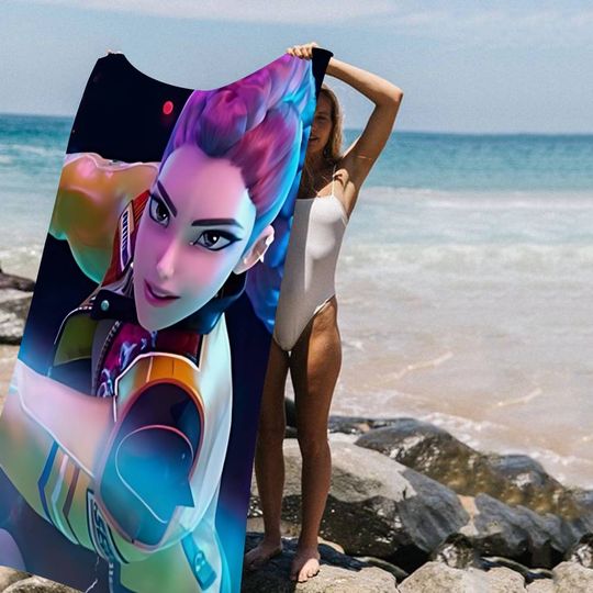 Popular Anime K-Pop D-Demon Hunters Microfiber Beach Towel