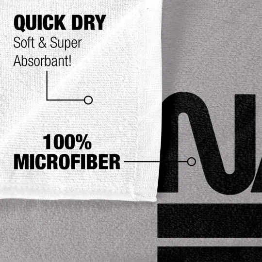 NASA Worm Logo Stripes Officially Licensed Beach Towel 30"x60"