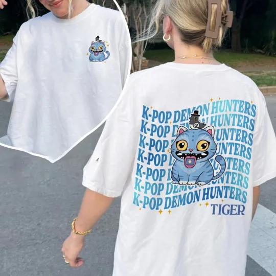 Kpop Demon Hunter Tiger Unisex Double-Sided T-Shirt