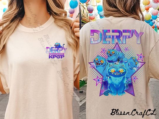 Kpop Demon Hunter Derpy Tiger 2 sides Shirt, Derpy the Tiger And Bird Demon Hunter Tiger Shirt, Saja Boys Shirt, Gift for Saja Boys fans