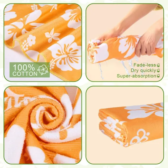 6 Pcs Microfiber Beach Towel 28 X 59 Inch Oversized Large Quick Dry Lightweight