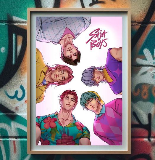 Saja Boys K-pop Demon Hunters Premium Matte Vertical Poster