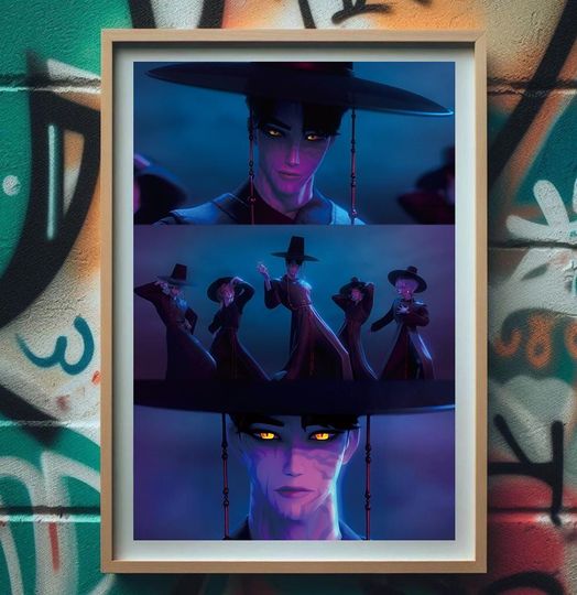 Saja Boys K-pop Demon Hunters Premium Matte Vertical Poster