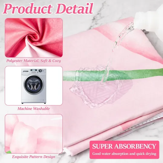 Cherry Bow Oversized Beach Towels - Double-Sided Thin Microfiber Lightweight ...